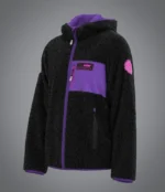 Black Purple Sherpa Jacket