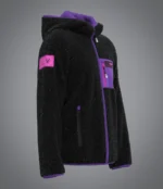 Black Purple Sherpa Jacket