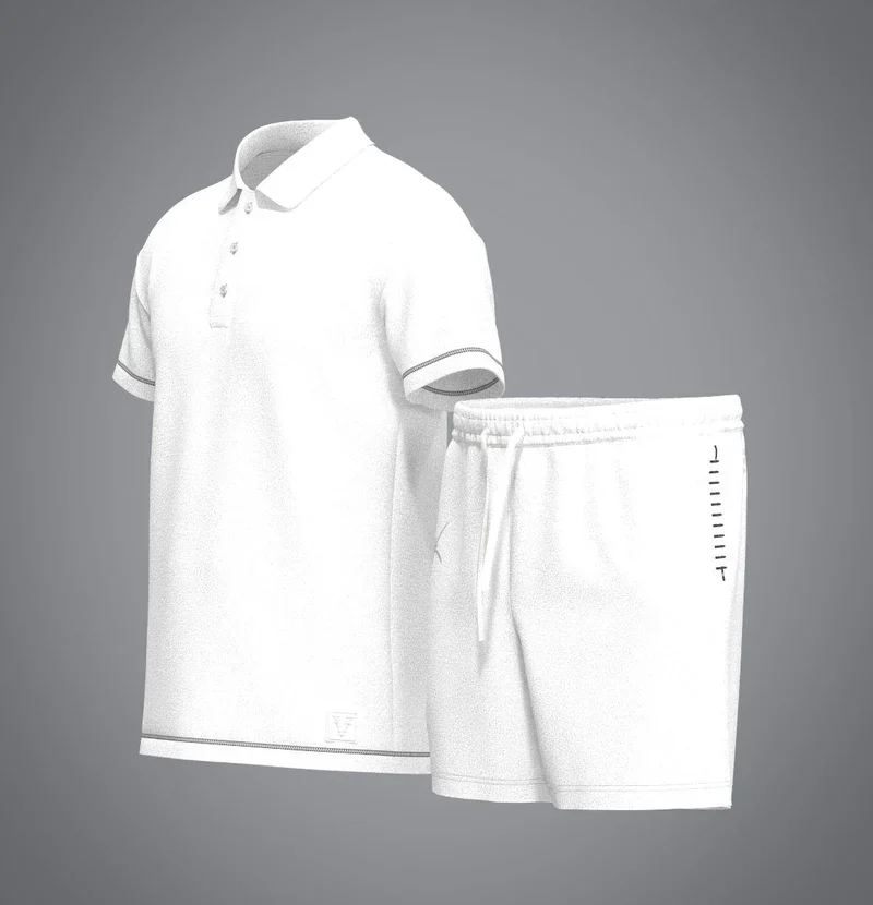 Full Sponge White Silver Set