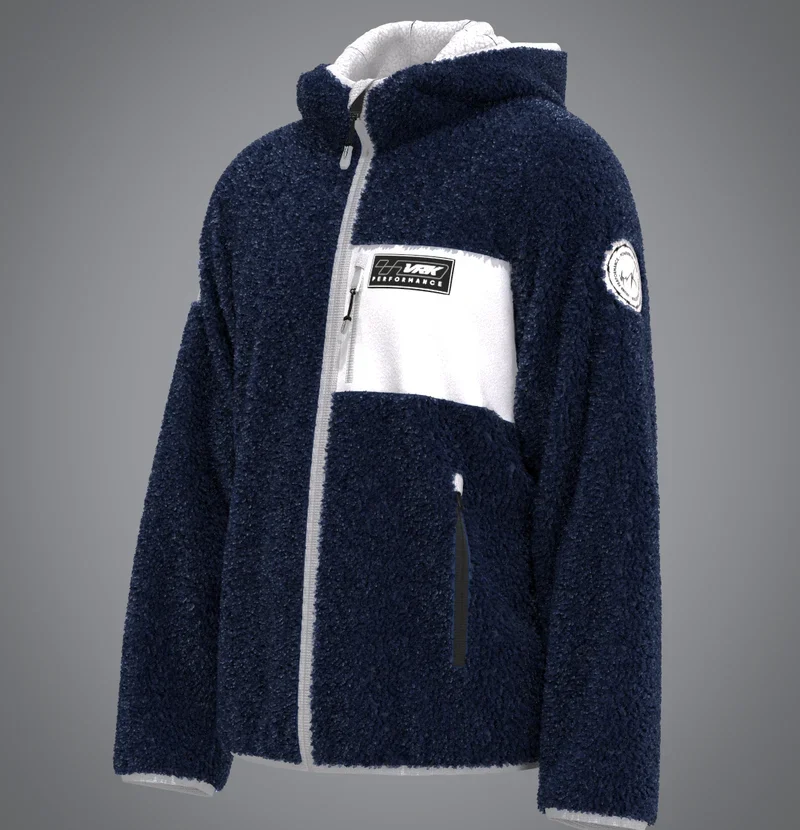 Sherpa Jacket Blue Grey