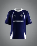 VRUNK X UNKNOWN - FOOTBALL TEE BLUE